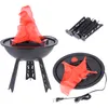 A product shot of a simulated flame light designed to look like a barbecue grill. Produktbild-Vorschau