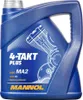 A blue plastic jug of Mannol 4-Takt Plus engine oil. Náhled obrázku produktu