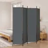 vidaXL Paravento a 4 ante, antracite, 200x200 cm, tessuto Anteprima dell’immagine prodotto 9
