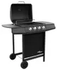 vidaXL Gasgrill mit 4 Flammen Schwarz Produktbild-Vorschau 1