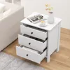 Comodino con 3 cassetti COSTWAY, comodino per letto a Anteprima dell’immagine prodotto 2