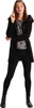 SOLO cappotto donna manica lunga cappuccio zip stampa Anteprima dell’immagine prodotto 2