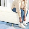 Sitzbank mit Stauraum, Schuhbank mit Sitzfläche, Teddystoff Produktbild-Vorschau 8