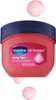 A Vaseline Lip Therapy balm in Rosy Lips flavor, with pink droplets around it. Podgląd zdjęcia produktu