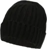 Schwarze Wintermütze aus Rippenstrick für Damen Produktbild-Vorschau 2