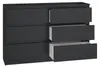 Topeshop M6 120 CZERŃ, Schwarz, 6 Schublade(n), Produktbild-Vorschau 3