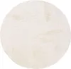 benuta Teppich Wohnzimmer Furry Creme ø 200 cm rund Produktbild-Vorschau 1