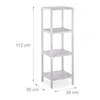 Relaxdays Scaffale da bagno in noce, 4 ripiani, aperto, Anteprima dell’immagine prodotto 4
