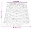 vidaXL Tienidlo na svietidlo hnedé Ø30x20 cm Wicker Náhľad obrázku produktu 6