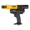 A cordless radial press tool with a yellow battery pack and black body, shown against a white background. Produktbild-Vorschau