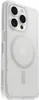 A clear, studio shot of a transparent phone case for an iPhone 15 Pro, showcasing its design and the MagSafe ring. Anteprima dell’immagine prodotto