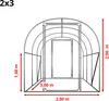 Serre tunnel Premium TOOLPORT 2x3m avec porte pivotante, Voir les images du produit 10
