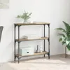 vidaXL Konzolový stolík Artisan dub 75 x 22,5 x 75 cm Náhľad obrázku produktu 3