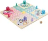 Drevená strategická hra Ludo vzdelávacia hračka pre deti Náhľad obrázku produktu 7