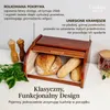 Creative Home Drewniany Chlebak z pokrywą |38 x 28,5 x 17,5 Podgląd zdjęcia produktu 9