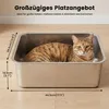 Katzentoilette Groß Katzenklo Edelstahl 44.5x34.5x14.5cm, Produktbild-Vorschau 6