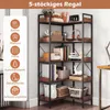 COSTWAY, libreria a 5 ripiani, angolare a forma di L, Anteprima dell’immagine prodotto 5