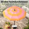 Mica Decorations Parasol inclinable à rayures - Parasol Voir les images du produit 6