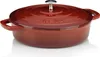 A red cast iron pot with a lid, shown from a slightly elevated side angle on a white background. Anteprima dell’immagine prodotto