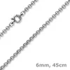 6mm Collier Erbskette Collier aus 585 Gold Weißgold Produktbild-Vorschau 1
