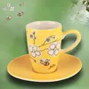 Mila Keramik Espresso-Tasse mit Untertasse Bienenblüte Produktbild-Vorschau 2