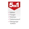 A graphic displaying the '5-in-1' feature of a product, with a list of functions. Produktbild-Vorschau