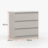 Komoda SOLO 3S II, ložnice, příborník 90 cm, barva Náhled obrázku produktu 7