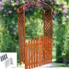 Arco di rose marrone con porte Pergola Griglia di sostegno Anteprima dell’immagine prodotto 2