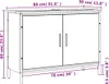 vidaXL Meuble sous-lavabo noir 80x30x60 cm bois composite Voir les images du produit 7