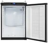 An open refrigerator with its interior and door visible, set against a white background. Produktbild-Vorschau