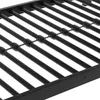 A close-up view of the black metal slats of a bed frame. Produktbild-Vorschau