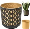 Lamela | Blumentopf | Aztek | mit Einsatz | Schwarz\Gold | Produktbild-Vorschau 1