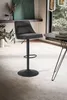 FineBuy Barhocker Samt Grau Hocker mit Lehne 86 106 cm Produktbild-Vorschau 2