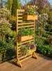 dobar Sichtschutz Paravent-Spalierwand mit Blumenkästen in Produktbild-Vorschau 2