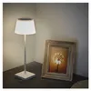 LED stolní lampa KATIE, nabíjecí, bílá Náhled obrázku produktu