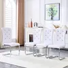 Weiße Esszimmerstühle 2er Set elegante Polsterstühle in Produktbild-Vorschau 4
