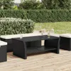vidaXL Table basse noire 100x50x40 cm Poly rotin Voir les images du produit 2