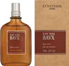 A bottle of L'Occitane Eav Des Bavx Eau de Toilette for men and its packaging are shown side-by-side against a white background. Produktbild-Vorschau