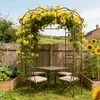 Relaxdays Rosenpavillon Metall, HBT: 275x211x211 cm, Produktbild-Vorschau 2