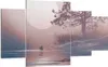 Bild auf Leinwand - Leinwandbild - 4 Teile - Mond Paar Baum Produktbild-Vorschau 1