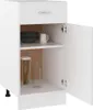 A white kitchen cabinet with its door open, showing shelves with dishes and containers. Náhľad obrázku produktu