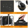 A collage of four images showcasing different features of a foldable wagon. Produktbild-Vorschau