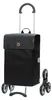 A black and gray shopping trolley with a handle and wheels, shown against a white background. Voir les images du produit