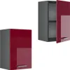 Two kitchen wall cabinets, one closed and one open, displayed against a white background. Anteprima dell’immagine prodotto