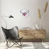 Wanduhr - Rund - Glasuhr - Abstraktion Hörner - 30x30cm - Produktbild-Vorschau 6