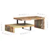 set di 2 tavolini da caffè Legno massiccio riciclato Anteprima dell’immagine prodotto 7