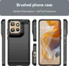 Multiple views of a black phone case, including a view of the phone inside the case. Produktbild-Vorschau