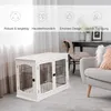 Klatka dla psa PawHut z 2 wejściami, nowoczesna, MDF, do Podgląd zdjęcia produktu 4