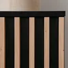 CALICOSY - Buffet 2 Portes 4 Tiroirs Noir et Bois L118 cm - Voir les images du produit 9