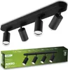LED Spot plafonnier 4x GU10 IP44 ADERO Noir Lumiled Voir les images du produit 1